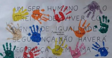 ACERVO: EMEB Avencal São Sebastião trabalhou a “Cultura da Paz”, produzindo um mural, através do qual os alunos puderam pensar “onde se encontra a Paz”