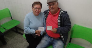 Casal Mário e Vilma Rodrigues no primeiro dia da campanha